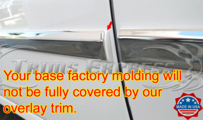 Silverado Body Molding 4-Piece Chrome Trim Set For 2014-2018 Silverado/Sierra Crew Cab Body Side Molding