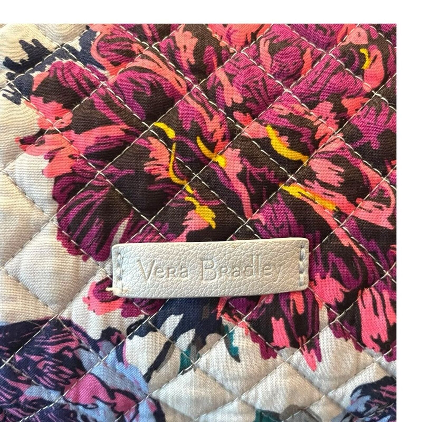 Vera Bradley Signature Neon Blooms Printed Large … - image 3