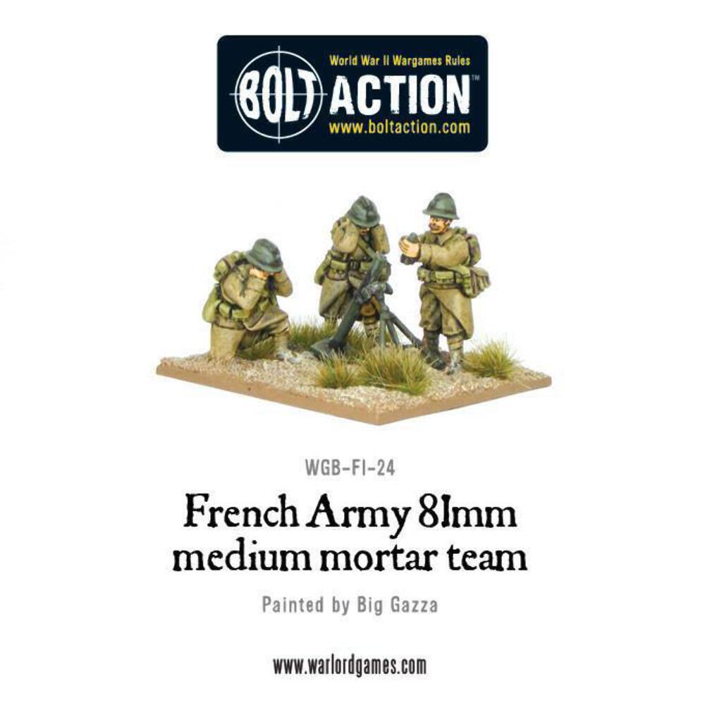 Bolt Action - French Army 81mm medium mortar team - Warlord Games