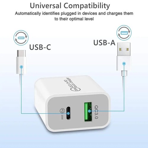 For iPhone 14 13 12 11 XR 8 20W Fast Charger Block USB Type C Wall Power Adapter - Picture 7 of 15