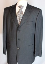 Daniel Cremieux LORO PIANA WOOL Jacket Sz 42 R Solid Dark Gray 3 Button No Vent