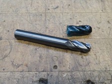 1/2" .4765 actual x 1" x 4" 4fl carbide ball nose end mill JUST SHARPENED