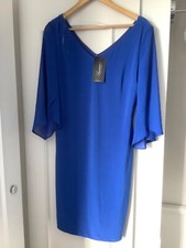 Frank Lyman Size 12 Blue Evening Wear Chiffon Dress BNWT