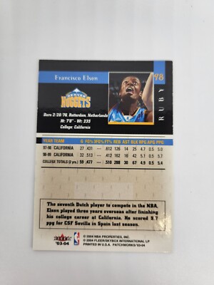RED STAR RUBY RUBIES PARALLEL 2003-04 Fleer Patchworks FRANCISCO ELSON NUGGETS 