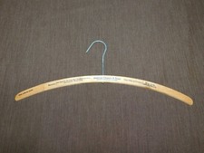 VINTAGE 16 1/4" AMERICAN CLEANERS DYERS PROCTORS NEW ARCADE WOOD CLOTHES HANGER