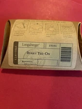 Longaberger Berry Fruit Medley Basket Tie On New In Box Genuine Pottery