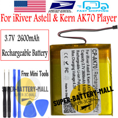 USPS For iRiver Astell & Kern AK70 Player  2600mAh Replacement Battery