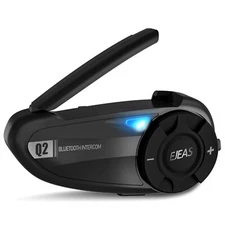 EJEAS Q2 Motorcycle Helmet Intercom 2 Person Real-Time Bluetooth 5.1 Intercom