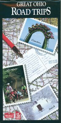 1999 Great Ohio Road Trips Glossy Travel Booklet Maps POI Buckeyes Bob Evans Ad
