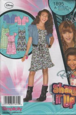 1895 SIMPLICITY GIRLS' PULLOVER DRESS AND JACKET SIZE 7-16