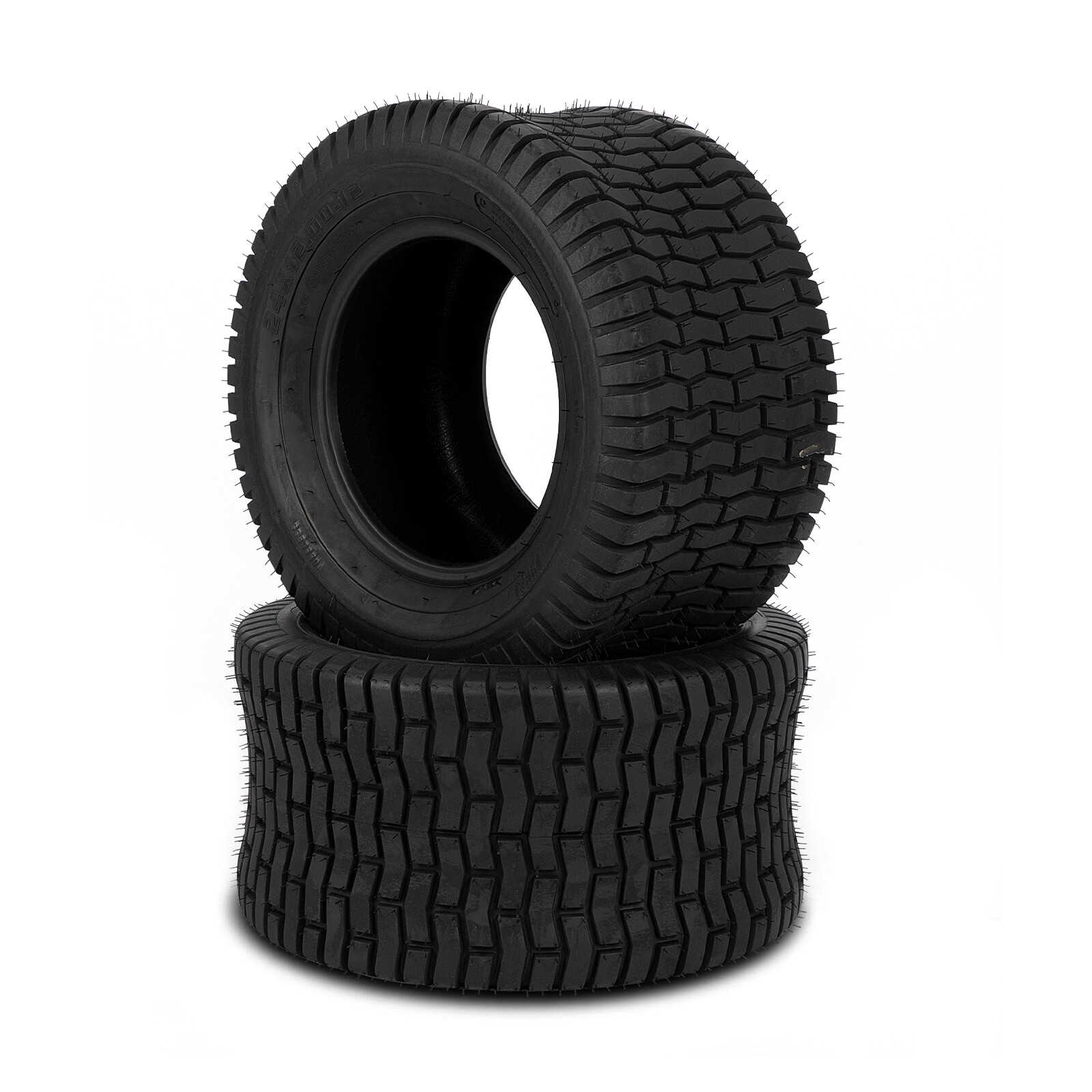 Set of 2 24x12.00-12 Turf Master Lawn Mower Tires 6 Ply 24x12-12 24x12x12