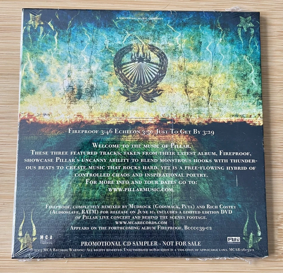 PILLAR Rare OOP fireproof SAMPLER 2003 PROMO CD SEALED 12 Stones Disciple Mana - Image 2 of 2