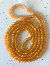 200 Vintage 1950's Handmade Japanese Yellow Cherry Brand Round Glass Beads 6mm