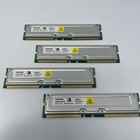 512Mb Kit 2 X 256Mb Ecc Rdram Pc800-45 800Mhz Rimmrambus Memory Module Lot Of4