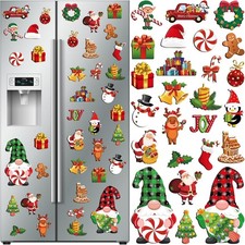 25 Pcs Christmas Gnome Magnets Set Christmas Santa Snowman Refrigerator Magnets