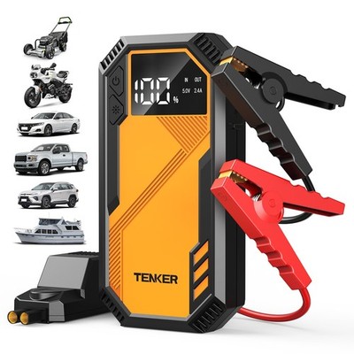 TENKER 5000A Car Jump Starter Booster 12V Jumper Box Power Bank Battery Charger