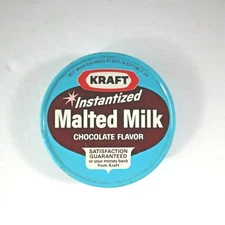 Vintage 1970's KRAFT Jar Lid Instantized Chocolate Milk Drink Mix Malted Powder