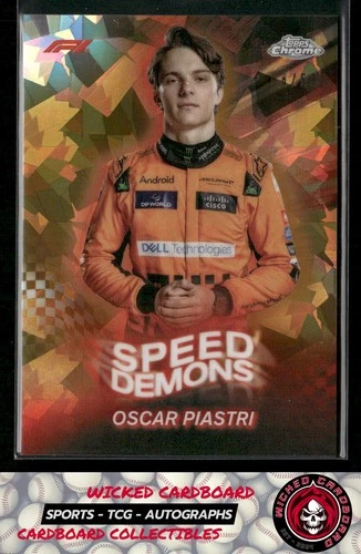 Oscar Piastri 2024 Topps Chrome Sapphire Formula 1 Speed Demons Gold #SD-8 /50