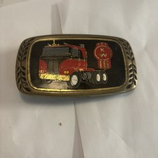 Vintage Kenworth Aminco Buckle 1980 Solid Brass Belt Buckle