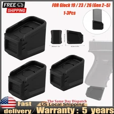 3pcs Enhanced Added Weight Mag Base Plate for Glock 19/23/26 Gen 2-3-4-5