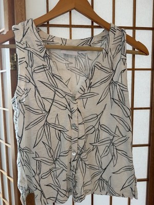 CYNTHIA ROWLEY WOMEN SLEEVELESS SHIRT TOP SMALL S 