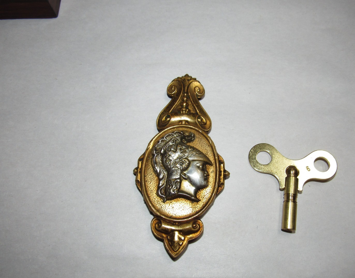 Antique Waterbury Mantel Clock with Alarm 8-Day, Time/Bell Strike