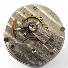 Vintage Waltham Grade 18 18s 7J Hunting Pocket Watch Movement lot.wn