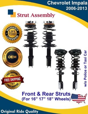 High quality OE Front & Rear Struts for 2006-2013 Chevy Impala Lifetime Warranty