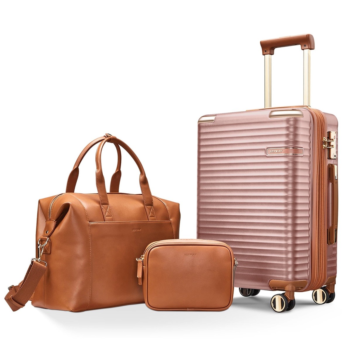 Joyway 3-Piece Carry-On Luggage Set with Swivel TSA Lock and