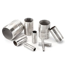BSP1/8"-4" Male Thread Fitting x Barb Hose Tail End Connector A2 Stainless Steel