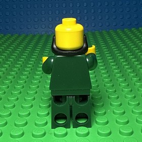 Lego Castle Kingdoms Dark Green Wizard CAS435 minfig from 7955 No hat *