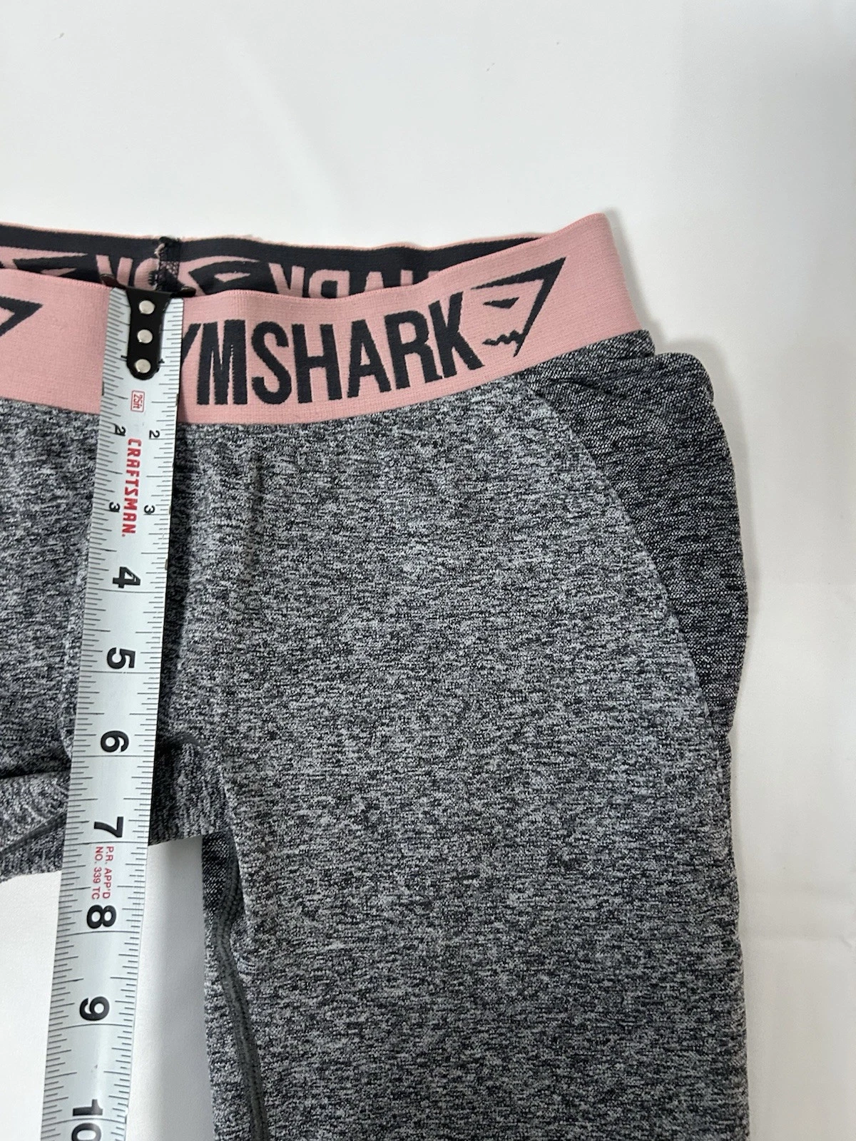 gymshark lift contour seamless pink marl leggings