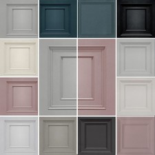 Wood Panel Effect Wallpaper Belgravia Textured Embossed Non-woven Fabric 1-6x