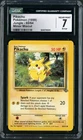 1999 Pokemon Unlimited Jungle Pikachu Minor Miscut Error 60/64 CGC 7