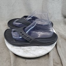 Crocs Shoes Mens 7 Womens 9 Black Synthetic Baya Thong Sandals