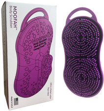MOOFAH Body Scrubber (Ultra Violet), Made in USA, Gently Cleans + Exfoliates