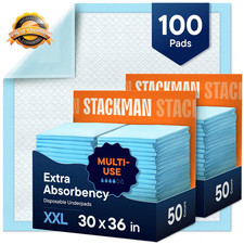 Chucks Pads Disposable Adult Underpads 100-Pack 30"X36" XXL Extra-Large Super-