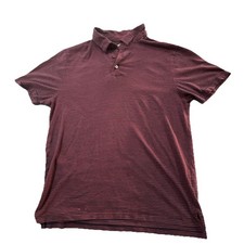 Old Navy Men's Striped Soft-Washed Polo Shirt Black Red Medium Short Sleeve