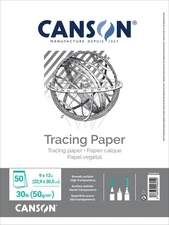 3 Pack - Canson Artist Series Tracing Paper Pad 9"X12"-50 sheets - 5A0024N8-1G81