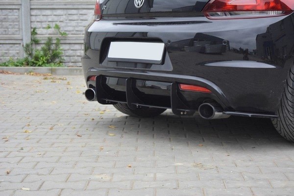 Heckansatz Diffusor Passend FüR Vw Scirocco R Schwarz Matt-image