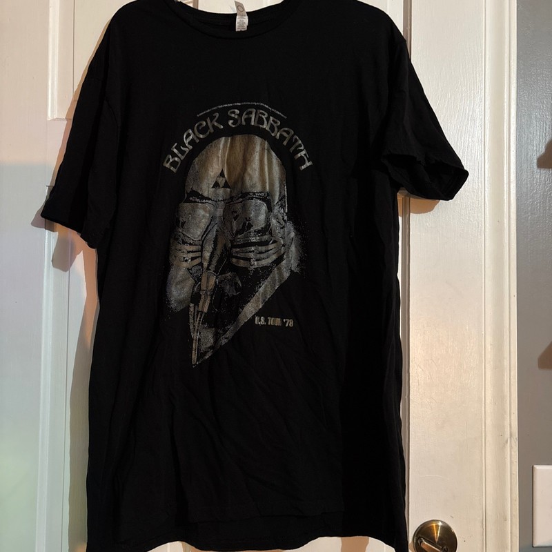 Black Sabbath US World Tour ‘70 Black xL Men’s Shirt Unworn