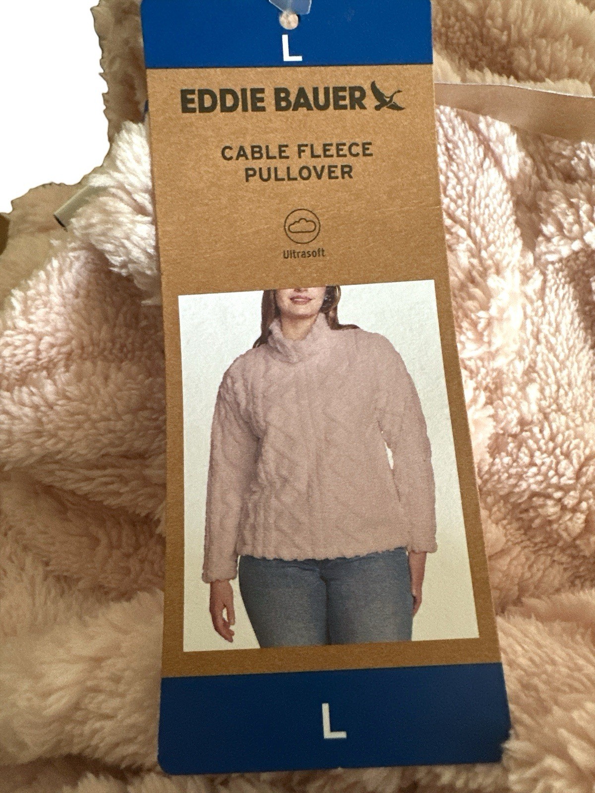 NWT Eddie Bauer Women's Cozy Pullover Pink L image 7