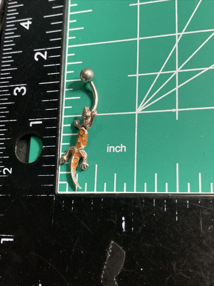 STERLING SILVER 925 Lot Ring K63 Belly Button Lizard Navajo Arizona ...