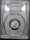 1953-S Satin White Roosevelt Dime Pcgs MS/67 Nice Eye Appeal Very Clean Surfaces