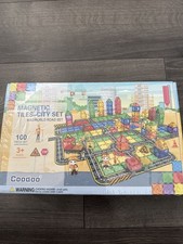 Magnetic Tiles-City Set - Magworld Road Set for Kids Ages 3 Sealed 100 Pieces