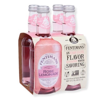 Craft Rose Lemonade Pack of 4 Flavored Drink 9.3 Fl Oz Natural Ingredients