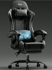 HLDIRECT Gaming Chair Massage Pocket Spring Cushion Ergonomic Office Chair