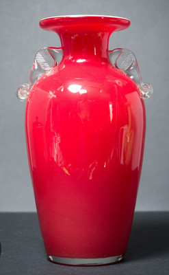 Rote Amphoren Glas Vase Dalian Glas Schneeflocke Mcm Inneneinrichtung Deko