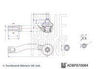 Spurstangenkopf Vorne Rechts Blue Print ADBP870084 FÜR Toyota