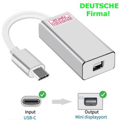 USB C To mini DisplayPort Adapter 4K 60Hz Plug And Play USB-C To Mini DP Adapter